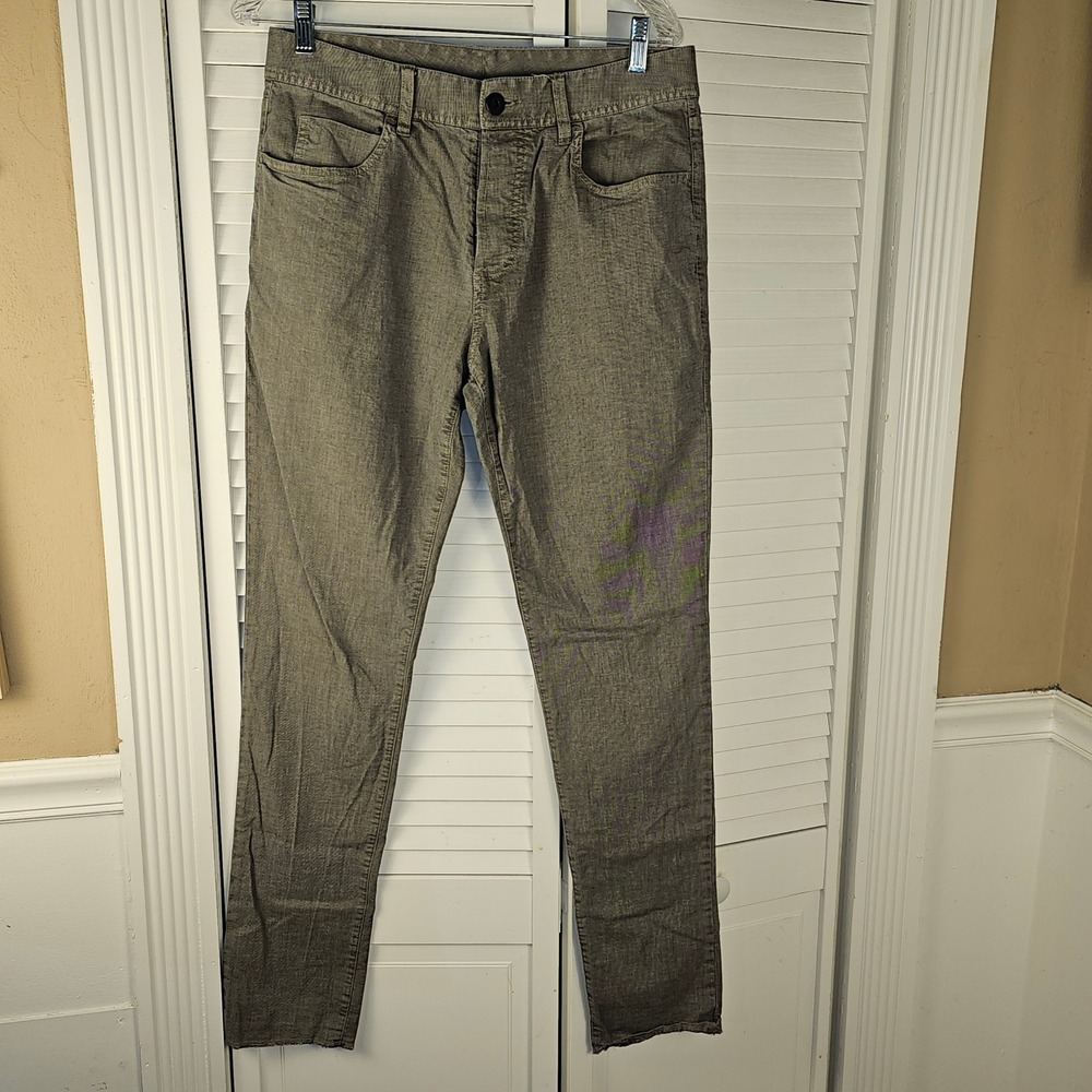 Standard James Perse Mens Gray 5 Pocket Garment Dyed Pants 30‎ Unhemmed